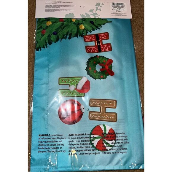 Santa Ho Ho Ho Christmas Tree Ornaments  Wreathe Decorative Mailbox Cover NWT - Picture 3 of 4